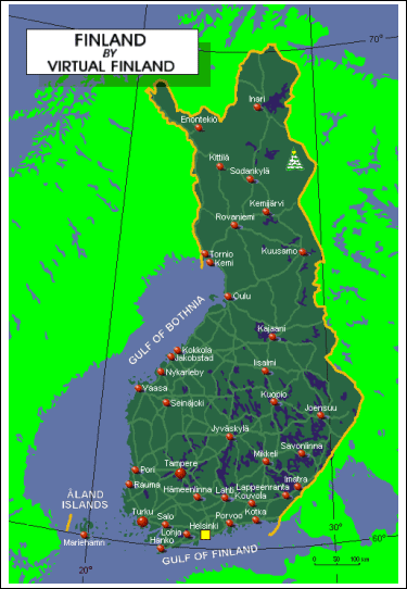 Map of Finland